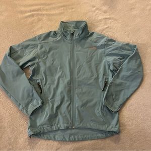 The North Face Light Blue Apex bionic zip up shell jacket